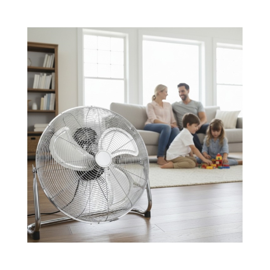 Grīdas ventilators VIENTO 200W/230V spīdīgs hroms