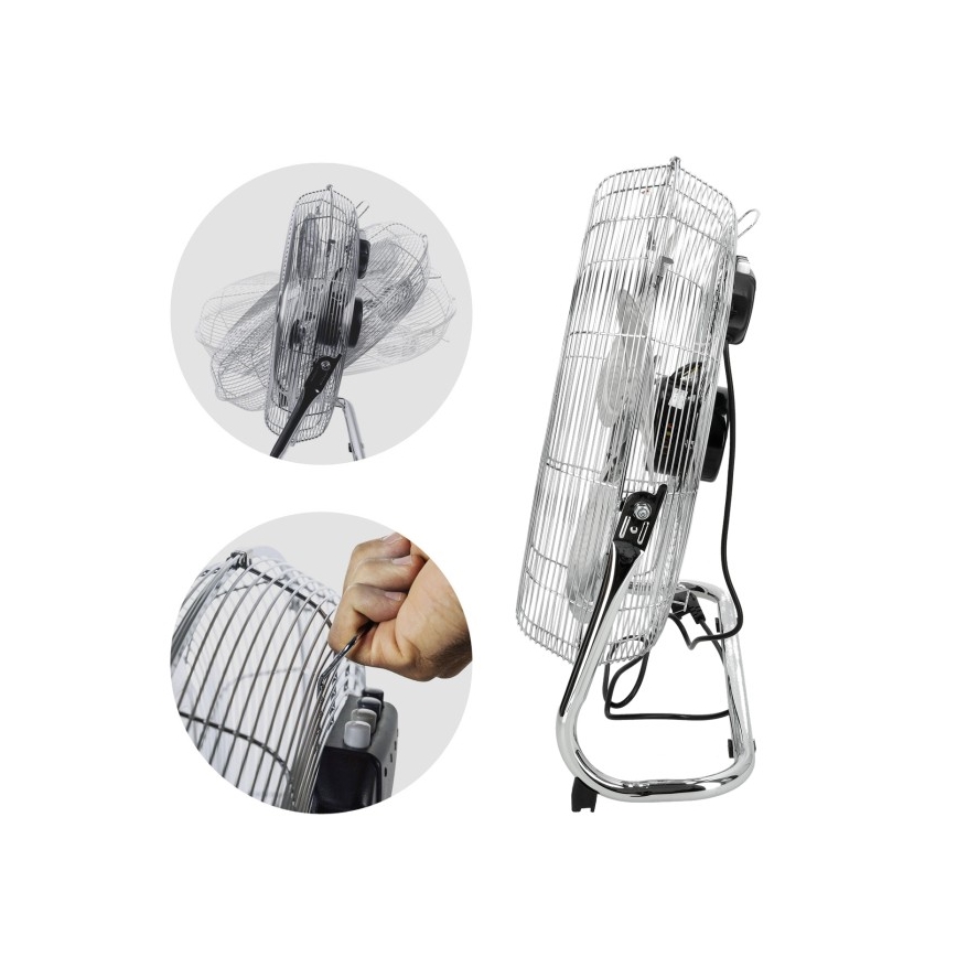 Grīdas ventilators VIENTO 200W/230V spīdīgs hroms