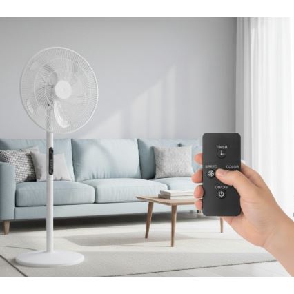 Grīdas ventilators VIENTO-R 40W/230V balts + tālvadības pults