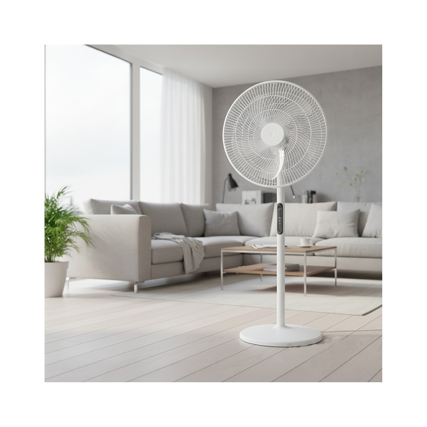 Grīdas ventilators VIENTO-R 40W/230V balts + tālvadības pults