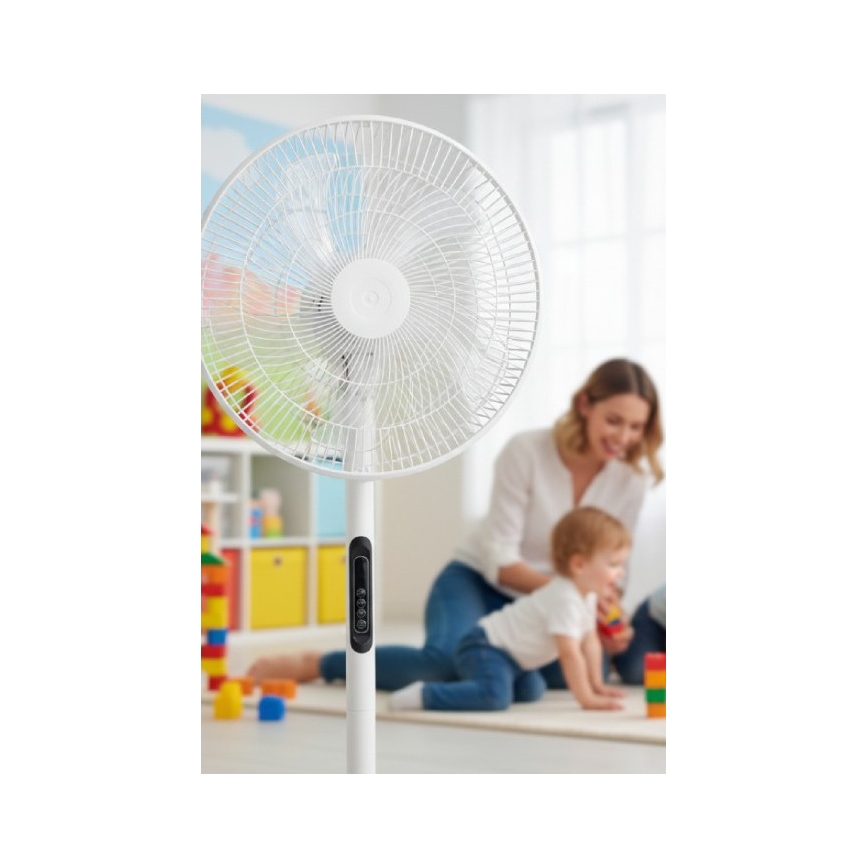 Grīdas ventilators VIENTO-R 40W/230V balts + tālvadības pults