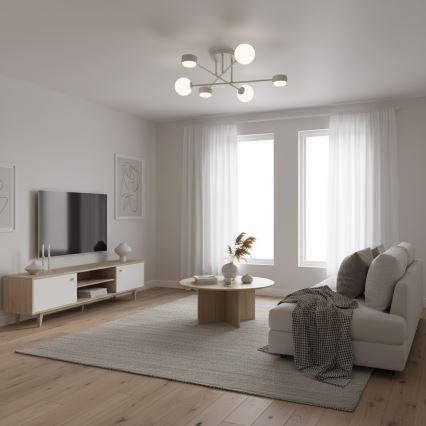 Griestos piestiprināms lustrs HOLON 3xG9/8W/230V + 3xGX53/12W pelēks