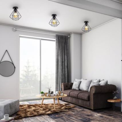 Griestu gaismeklis 1xE27/40W/230V melns