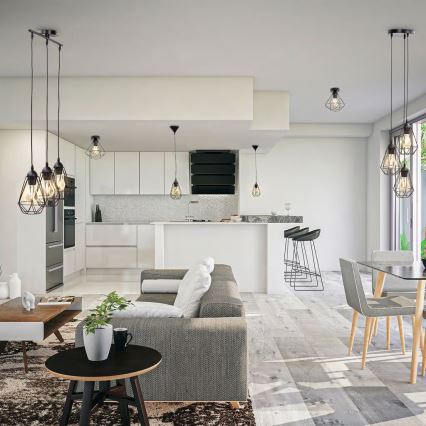 Griestu gaismeklis 1xE27/40W/230V melns