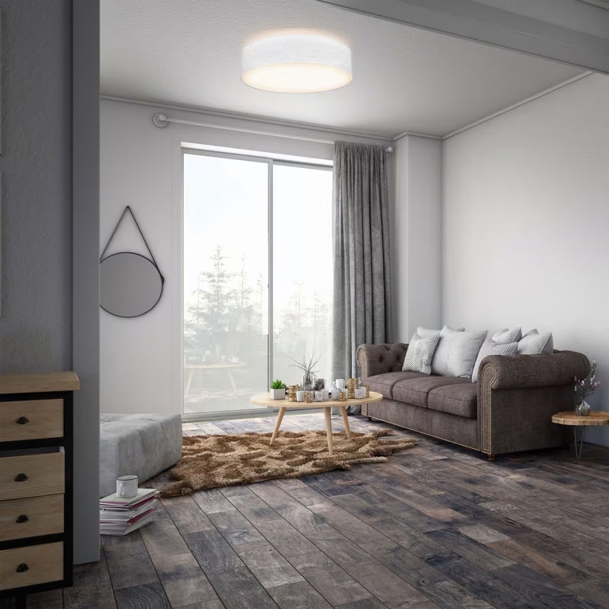 Griestu gaismeklis, 2x E27, 40 W, 230 V, Ø 38 cm, balts