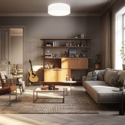 Griestu gaismeklis, 2x E27, 40 W, 230 V, Ø 38 cm, balts