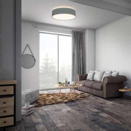 Griestu gaismeklis 2xE27/40W/230V Ø 38 cm pelēks