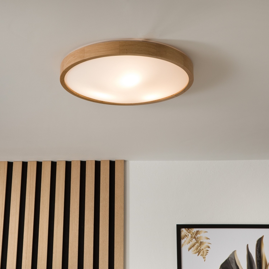 Griestu gaismeklis 3xE27/60W/230V ozols