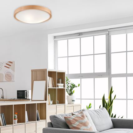 Griestu gaismeklis 3xE27/60W/230V ozols