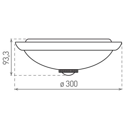 Griestu lampa ar kustības un krēslas sensoru MANA 2xE27/40W/230V Ø 30 cm balta