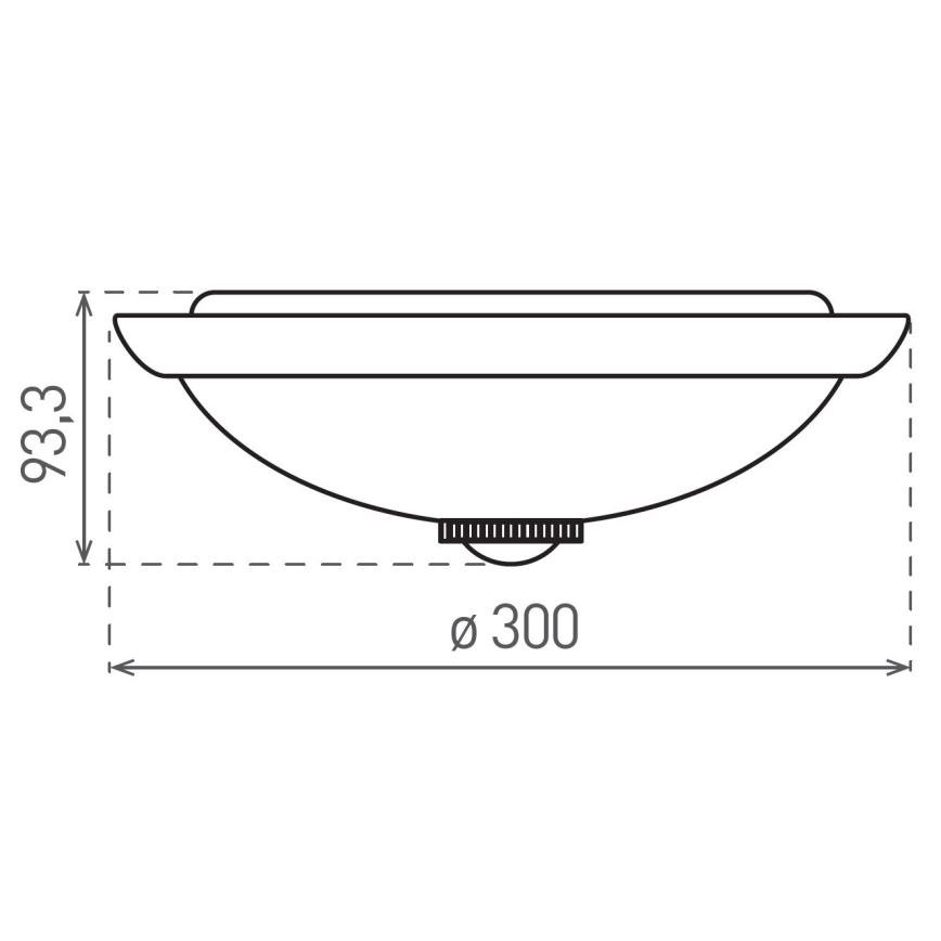 Griestu lampa ar kustības un krēslas sensoru MANA 2xE27/40W/230V Ø 30 cm balta