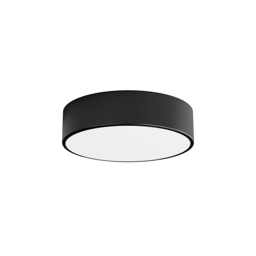 Griestu lampa CLEO ar kustības un krēslas sensoru, 2xE27/24W/230V, Ø 30 cm, melna