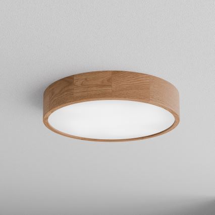 Griestu lampa ar kustības un krēslas sensoru CLEO 4xE27/24W/230V pr. 47,5 cm ozols