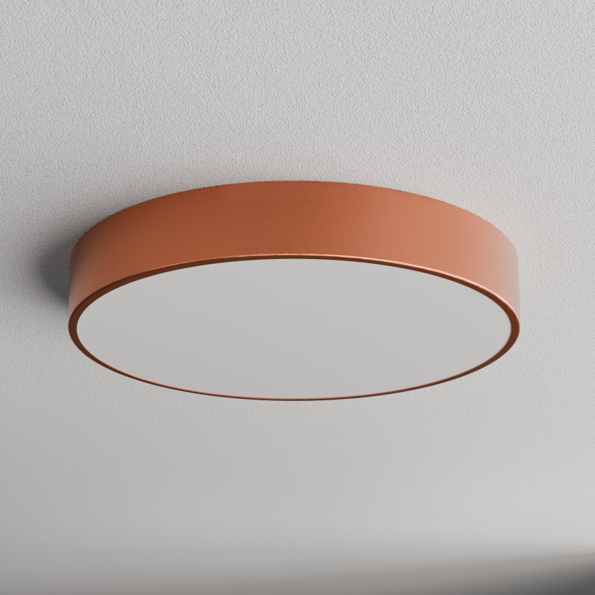Griestu lampa ar kustības un krēslas sensoru CLEO 4xE27/24W/230V Ø 50 cm vara krāsā