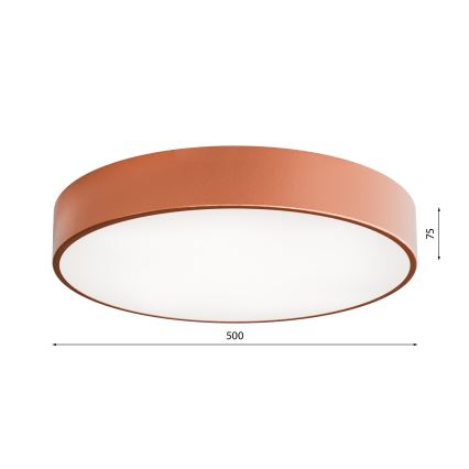 Griestu lampa ar kustības un krēslas sensoru CLEO 4xE27/24W/230V Ø 50 cm vara krāsā
