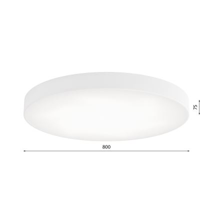 Griestu gaismeklis ar sensoru CLEO 6xE27/24W/230V d. 80 cm balts