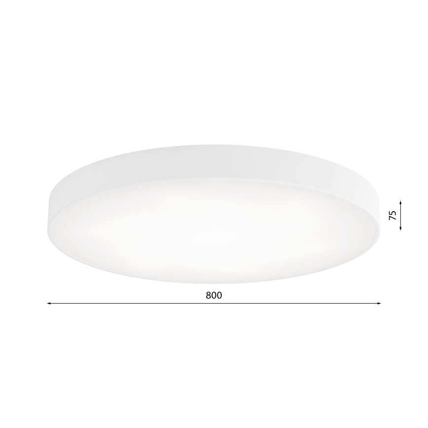 Griestu lampa ar kustības un krēslas sensoru CLEO 6xE27/24W/230V Ø 80 cm balta