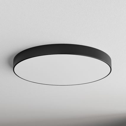 Griestu lampa CLEO ar kustības un krēslas sensoru, 6xE27/24W/230V, Ø 80 cm, melna