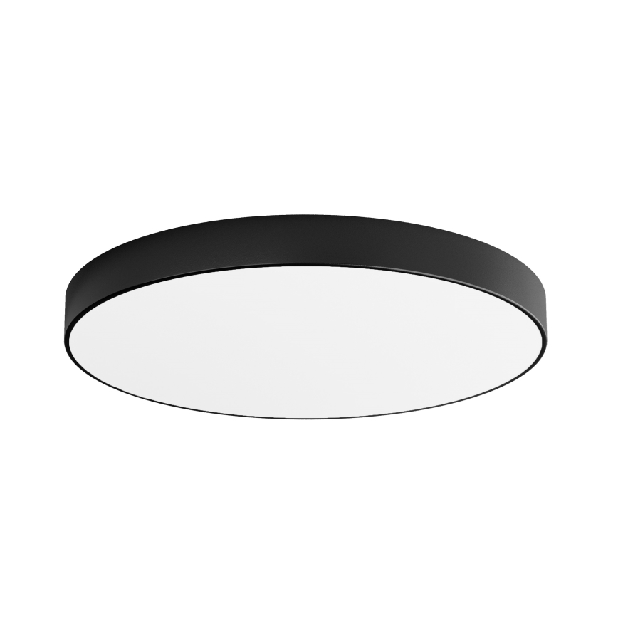 Griestu lampa CLEO ar kustības un krēslas sensoru, 6xE27/24W/230V, Ø 80 cm, melna