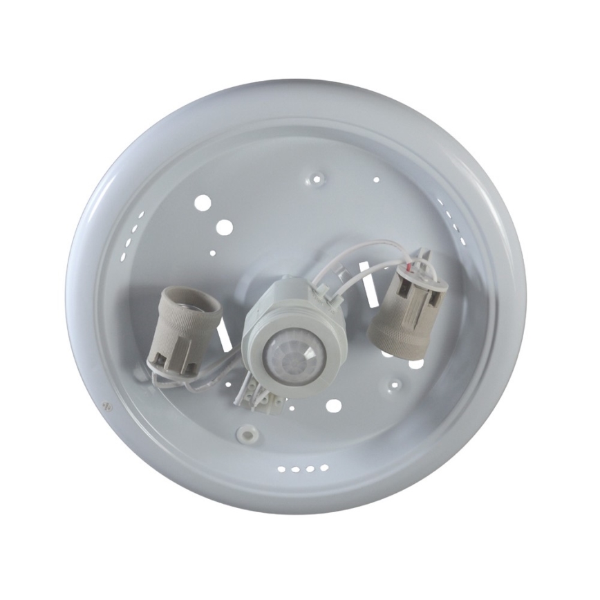 Griestu gaismeklis ar sensoru PLAFON 2xE27/80W/230V