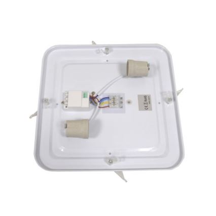 Griestu gaismeklis ar sensoru WILTON 2xE27/60W/230V 33x33 cm antracīts