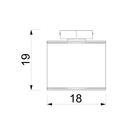 Griestu gaismeklis ARDEN 1xE27/15W/230V Ø 18 cm melns