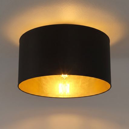 Griestu gaismeklis ARDEN 1xE27/15W/230V Ø 40 cm melns