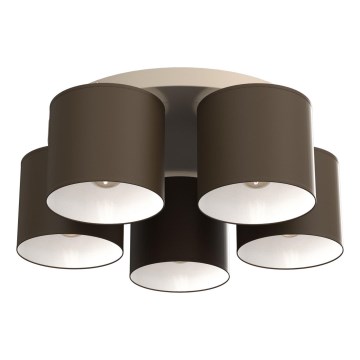 Griestu gaismeklis ARDEN 5xE27/15W/230V Ø 44 cm, bēšs/brūns