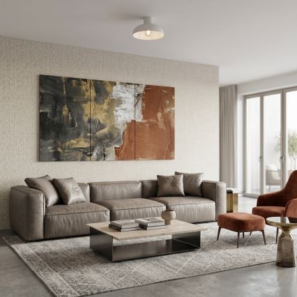 Griestu gaismeklis BASCA 1xE27/15W/230V Ø 40 cm krēmkrāsas