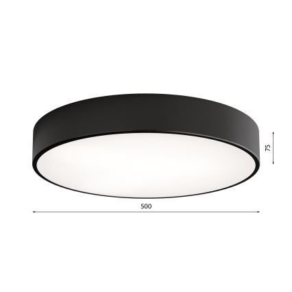Griestu gaismeklis CLEO 4xE27/24W/230V d. 50 cm melns
