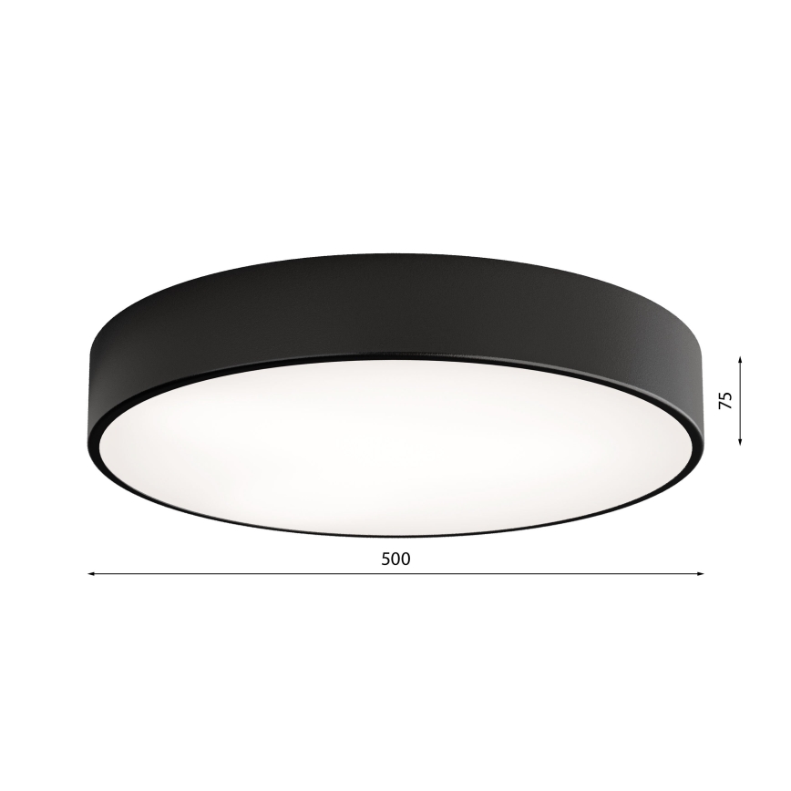 Griestu gaismeklis CLEO 4xE27/24W/230V d. 50 cm melns