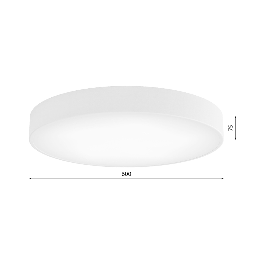 Griestu lampa CLEO ar kustības un krēslas sensoru 5xE27/24W/230V Ø 60 cm, balta