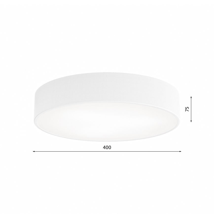 Griestu lampa ar kustības un krēslas sensoru CLEO, 3xE27/24W/230V, Ø 40 cm, balta