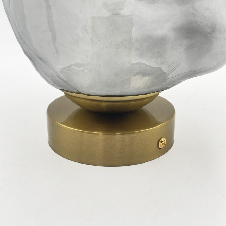 Griestu gaismeklis CRISTAL 1xE14/15W/230V misiņa/dūmakaina melna
