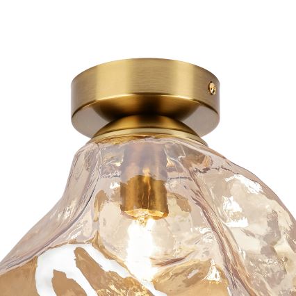 Griestu gaismeklis CRISTAL 1xE14/15W/230V misiņš/dūmota bēša