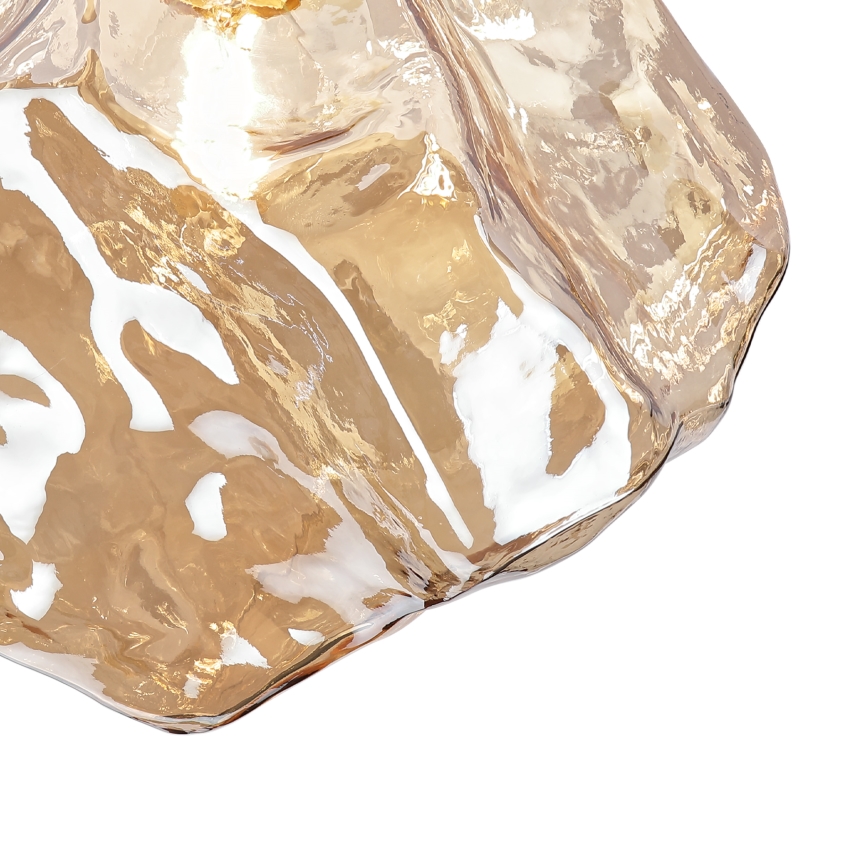 Griestu gaismeklis CRISTAL 1xE14/15W/230V misiņš/dūmota bēša