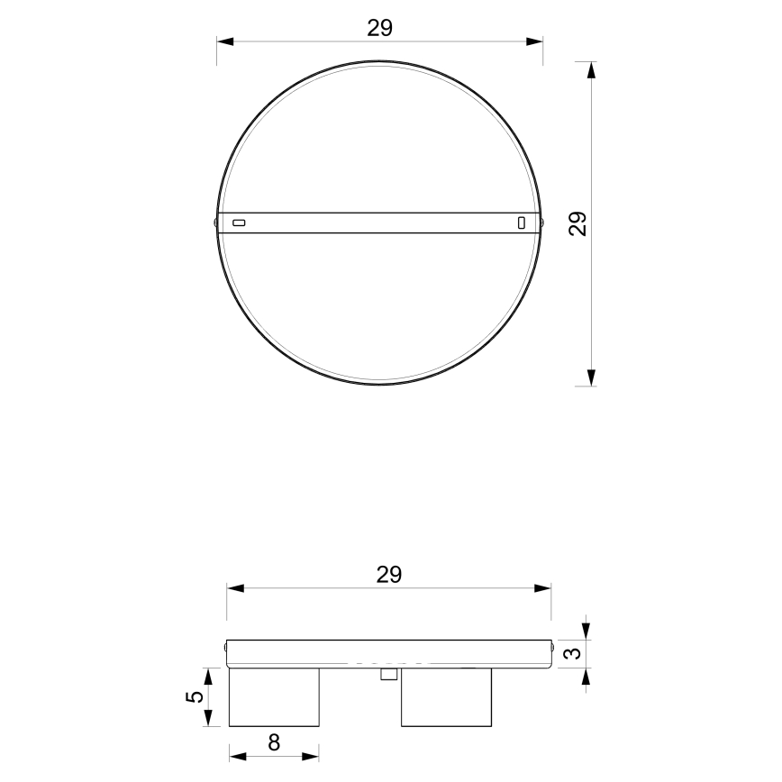 Griestu gaismeklis DIXIE 3xGX53/11W/230V zils