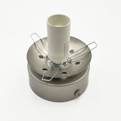 Griestu gaismeklis ELIAS 1xE14/5W/230V Ø 13 cm, matēts hroms/balts