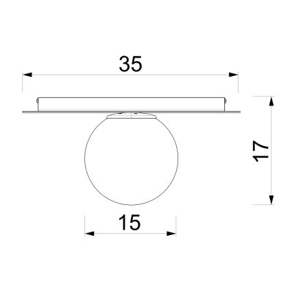 Griestu gaismeklis FLAT 1xE27/15W/230V Ø 35 cm krēmkrāsā