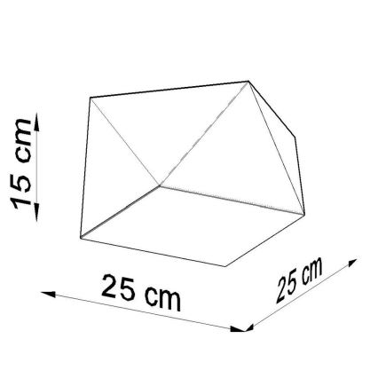 Griestu gaismeklis HEXA 1xE27/60W/230V balts