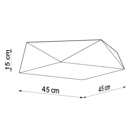 Griestu gaismeklis HEXA 1xE27/60W/230V sudraba