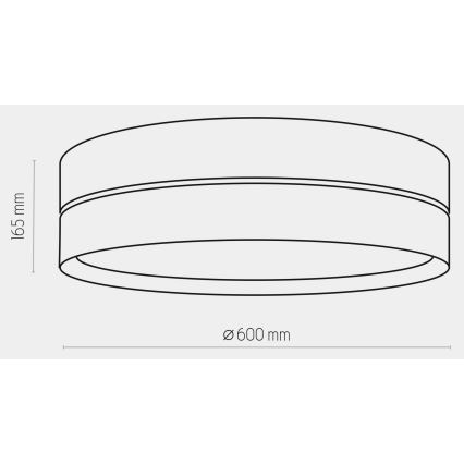 Griestu gaismeklis HILTON 4xE27/15W/230V d. 60 cm misiņš/melns