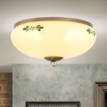 Griestu gaismeklis LANDHAUS 2xE27/60W/230V diametrs 28 cm bronza/bēšs/zaļš