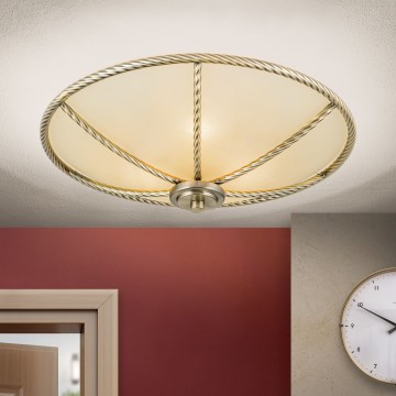 Griestu gaismeklis MAURO 3xE27/60W/230V Ø 42 cm, bronza