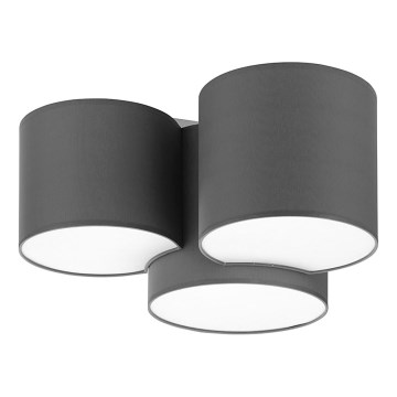 Griestu gaismeklis MONA 3xE27/15W/230V pelēks