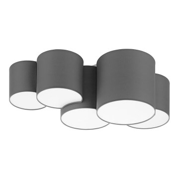 Griestu gaismeklis MONA 5xE27/15W/230V pelēks