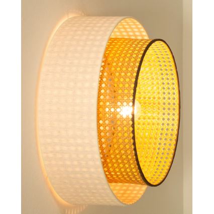 Griestu gaismeklis NATIA 1xE27/60W/230V balts/brūns