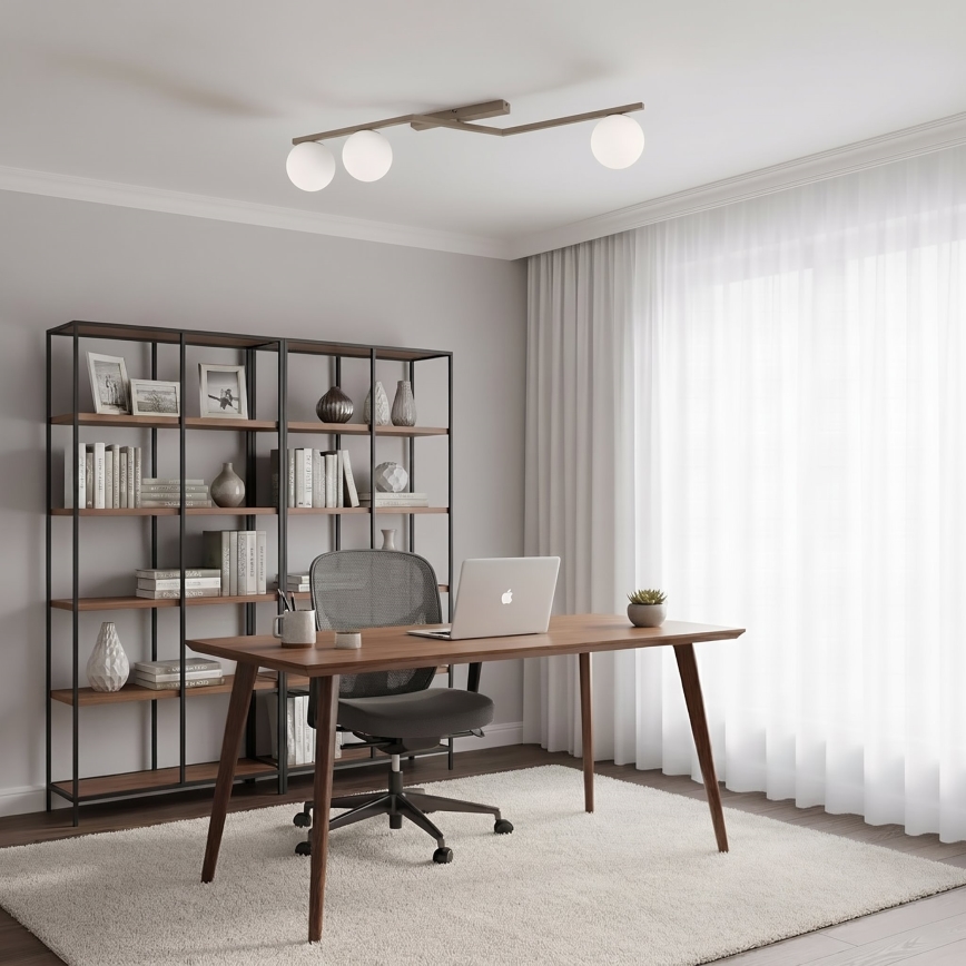 Griestu gaismeklis NATON 3xE14/10W/230V bēšs/balts