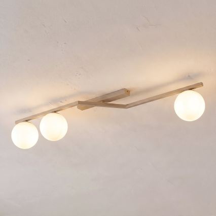 Griestu gaismeklis NATON 3xE14/10W/230V bēšs/balts