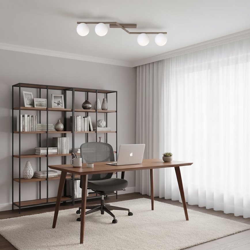 Griestu gaismeklis NATON 4xE14/10W/230V bēšs/balts